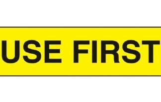 Pre-Printed Label Indeed Auxiliary Label Yellow Paper Use First Black Quality Control Label 3/8 X 1-5/8 Inch