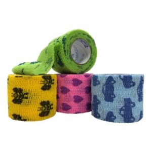 Cohesive Bandage CoFlex 2 Inch X 5 Yard Self-Adherent Closure Kid Design (Assorted Print) NonSterile 14 lbs. Tensile Strength