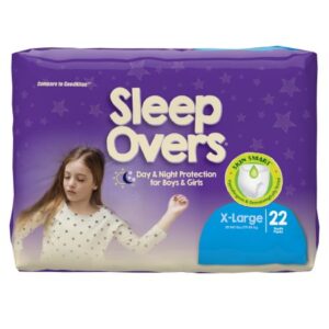 Unisex Youth Absorbent Underwear Cuties Sleep Overs Pull On with Tear Away Seams X-Large Disposable Heavy Absorbency