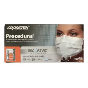 Procedure Mask Crosstex ASTM Level 2 Earloops One Size Fits Most