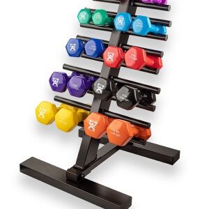 Dumbbell Set with Storage Rack 20 Piece Set with Floor Rack CanDo 1 lbs. / 2 lbs. / 3 lbs. / 4 lbs. / 5 lbs. / 6 lbs. / 7 lbs. / 8 lbs. / 9 lbs. / 10 lbs.