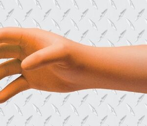Exam Glove NitriDerm EP Orange X-Large NonSterile Nitrile Extended Cuff Length Fully Textured Orange Chemo Tested / Fentanyl Tested