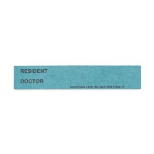 Pre-Printed Label Carstens Record Keeping Aqua Blue Cardstock Resident _Doctor_ Black Communication 1-1/2 X 5 Inch