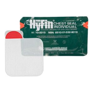 Chest Wound Seal HyFin Individual 1 X 6 X 6 Inch 1 per Pack NonSterile