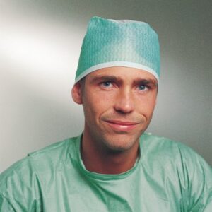 Surgeon Cap One Size Fits Most Green / White Tie Closure