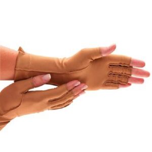 Compression Glove Isotoner Therapeutic Full Finger Medium Over-the-Wrist Length Hand Specific Pair