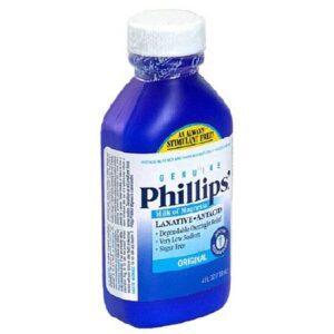 Laxative Phillips’ Milk of Magnesia Original Flavor Liquid 4 oz. 400 mg / 5 mL Strength Magnesium Hydroxide