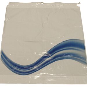 Reclosable Bag 18 X 20-1/2 Inch Plastic White Drawstring Closure