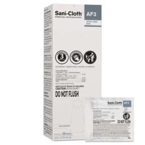 Surface Disinfectant Cleaner Sani-Cloth AF3 Premoistened Germicidal Manual Pull Wipe 50 Count Individual Packet Mild Scent NonSterile