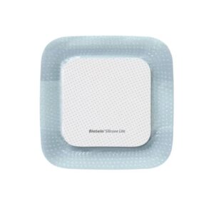 Thin Foam Dressing Biatain Silicone Lite 3 X 3 Inch With Border Film Backing Silicone Adhesive Square Sterile