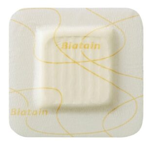 Thin Foam Dressing Biatain Silicone Lite 4 X 4 Inch With Border Film Backing Silicone Adhesive Square Sterile