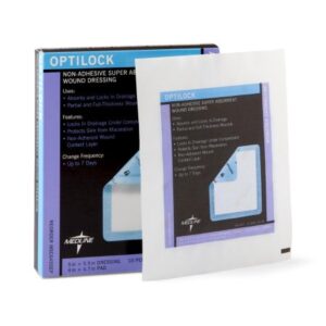 Super Absorbent Dressing OptiLock 5 X 5-1/2 Inch Rectangle