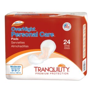 Bladder Control Pad Tranquility Personal Care 7-1/2 X 16-1/2 Inch Heavy Absorbency Super Absorbent Core One Size Fits Most