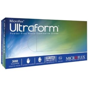 Exam Glove Ultraform Small NonSterile Nitrile Standard Cuff Length Textured Fingertips Blue Not Rated