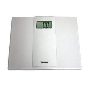 Floor Scale Health O Meter LCD Display 400 lbs. / 181 kg Capacity White AC Adapter / Battery Operated