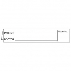 Pre-Printed Label Chart Tab White Cardstock Patient_Doctor_ Black Patient Information 1 X 5 Inch