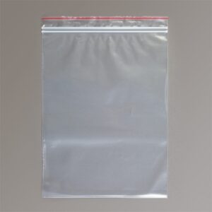 Reclosable Bag Premium Red Line 9 X 12 Inch Plastic Clear Zipper Closure