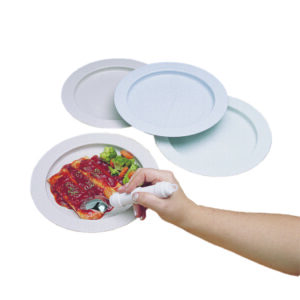 Plate Inner Lip Sandstone Reusable Plastic 9 Inch Diameter