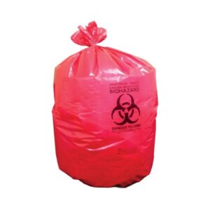 Biohazard Waste Bag Heritage Biohazard Symbol / Infectious Waste 40 to 45 gal. Red 40 X 46 Inch