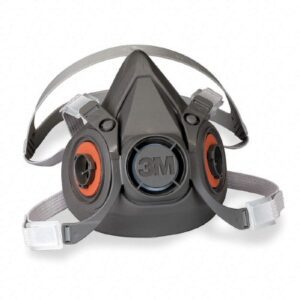 3M 6000 Reusable Respirator Industrial N95 Half Face 4 Point Adjustable Head Strap Large Gray