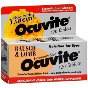 Multivitamin Supplement Ocuvite Vitamin A / Vitamin E / Ascorbic Acid / Lutein 1,000 IU – 60 IU – 200 mg – 2 mg Strength Tablet 120 per Bottle