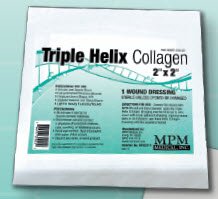 Collagen Dressing Triple Helix 2 X 2 Inch Square Sterile