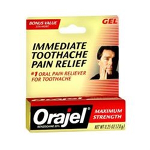 Oral Pain Relief Orajel 20% Strength Benzocaine Oral Gel 0.25 oz.