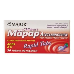 Children’s Pain Relief Mapap 80 mg Strength Acetaminophen Orally Disintegrating Tablet 30 per Bottle