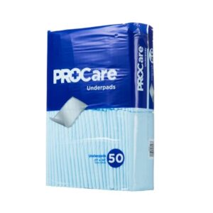 Disposable Underpad ProCare 21 X 34 Inch Fluff Light Absorbency