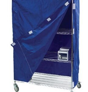Cart Cover Blue Nylon 24 X 48 X 72 Inch Hook and Loop Closure