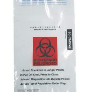 Specimen Transport Bag with Document Pouch Speci-Gard 5 X 9 Inch Adhesive Closure Biohazard Symbol / Instructions for Use NonSterile