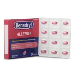 Allergy Relief Benadryl 25 mg Strength Tablet 24 per Box