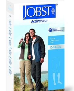 Compression Socks JOBST ActiveWear Knee High Small Cool White Closed Toe