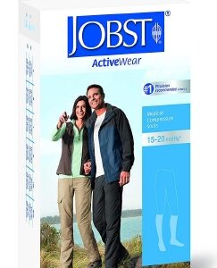 Compression Socks JOBST ActiveWear Knee High Medium Cool White Closed Toe