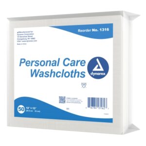 Washcloth Dynarex 12 X 13 Inch White Disposable