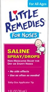 Saline Nasal Spray Little Remedies for Noses 0.65% Strength 1 oz.