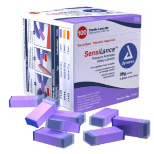 Safety Lancet SensiLance 28 Gauge Retractable Pressure Activated Finger