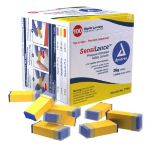 Safety Lancet SensiLance 26 Gauge Retractable Pressure Activated Finger