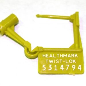 Tamper Evident Seal Twist-Loks Numbered Yellow Plastic 1 Inch