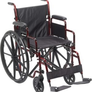 Lightweight Wheelchair Rebel Dual Axle Desk Length Arm Swing-Away Footrest Black Upholstery 18 Inch Seat Width Adult 300 lbs. Weight Capacity