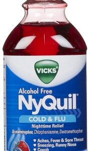 Cold and Cough Relief NyQuil Cold & Flu 650 mg – 30 mg – 4 mg / 30 mL Strength Liquid 12 oz.