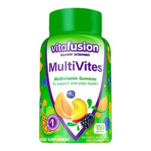 Multivitamin Supplement Vitafusion MultiVites Vitamin A / Ascorbic Acid / Vitamin D 2,500 IU – 800 IU – 20 mg Strength Gummy 150 per Bottle Assorted Fruit Flavor
