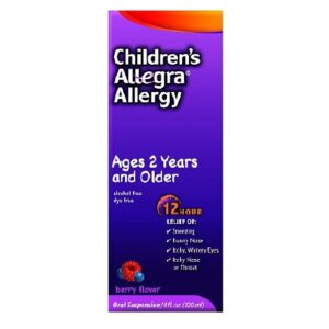 Children’s Allergy Relief Children’s Allegra 30 mg Strength Oral Suspension 4 oz.