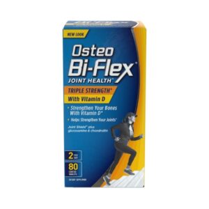 Joint Health Supplement Osteo-Bi-Flex with 5 Loxin Advanced Vitamin D / Glucosamine 2,000 IU – 1,500 mg Strength Caplet 80 per Bottle