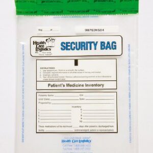 Patient Medicine Inventory Bag HCL 9 X 12 Inch Polyethylene Adhesive Closure Clear
