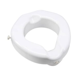 Bariatric Raised Toilet Seat Carex Safe Lock 4-1/4 Inch Height Standard / Elongated 500 lbs. Weight Capacity