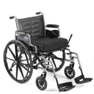 Bariatric Wheelchair Tracer IV Heavy Duty Dual Axle Desk Length Arm Midnight Blue Upholstery 22 Inch Seat Width Adult 450 lbs. Weight Capacity