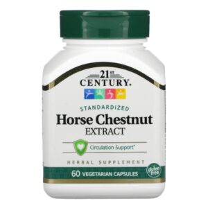 Herbal Supplement 21st Century Horse Chestnut Seed Extract 600 mg Strength Capsule 60 per Bottle