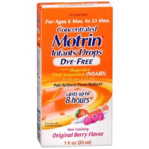 Children’s Pain Relief Motrin 50 mg / 1.25 mL Strength Ibuprofen Oral Drops 1 oz.