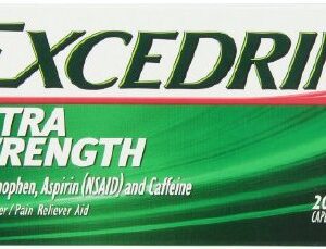 Pain Relief Excedrin Extra Strength 250 mg – 250 mg – 65 mg Strength Acetaminophen / Aspirin / Caffeine Capsule 200 per Bottle